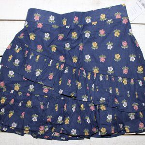 NWT! Navy Blue Flower Skirt